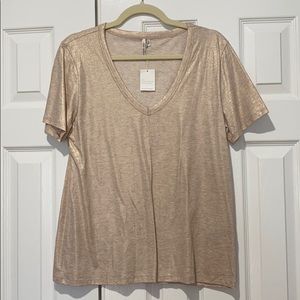 Rose Gold V Neck Tshirt